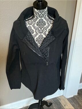 Columbia Black Quilted-Lined Pullover Jacket Size XL